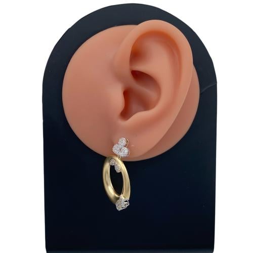 حلق ذهب عيار 18 الوزن 6.56 جرام