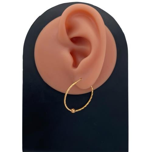 حلق ذهب عيار 21 الوزن 1.18 جرام