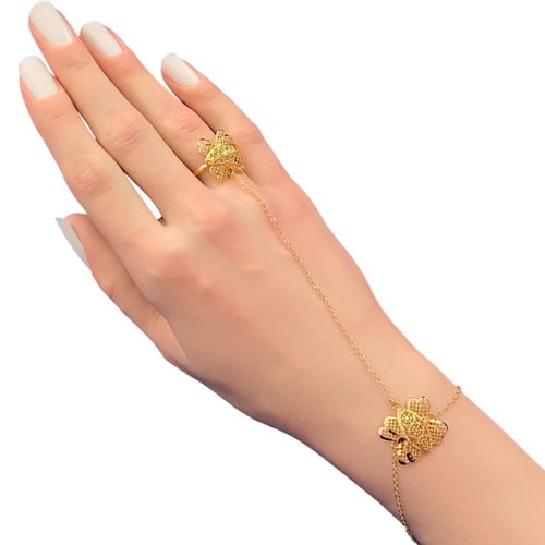 كف ذهب تركي عيار 21 فاخر الوزن 4.35 جرام