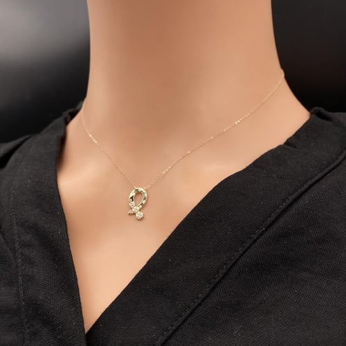 عقد ذهب عيار 18 الوزن 0.63 جرام