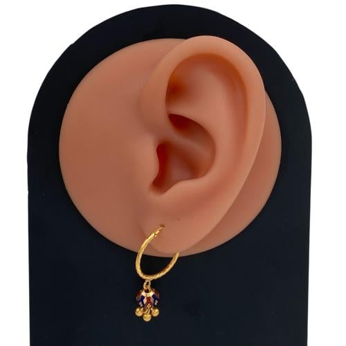 حلق ذهب عيار 21 الوزن 2.96 جرام