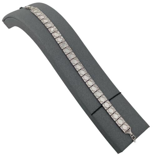 اسواره ذهب ابيض عيار 21 الوزن 11.15 جرام