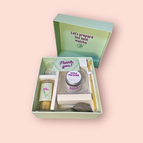 بوكس الماتشا المتكامل شفاف