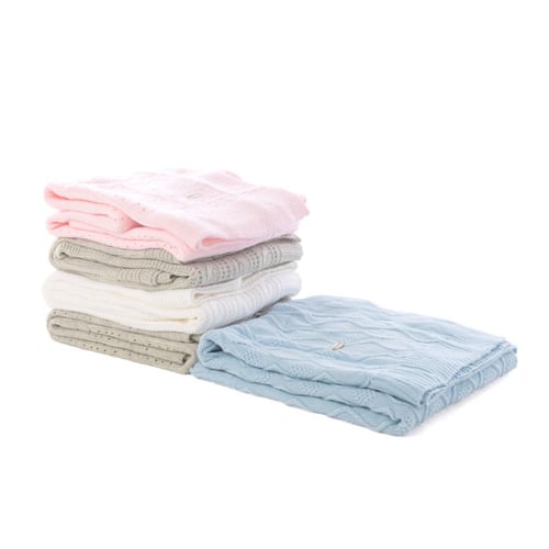 شال منسوج -أزرق