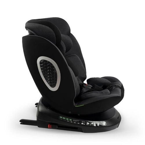 كرسي سيارة 360 درجة مع قاعدة - أسود
