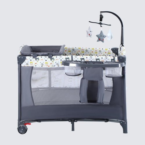 سرير ومحبس لعب متنقل متعدد الاستخدام