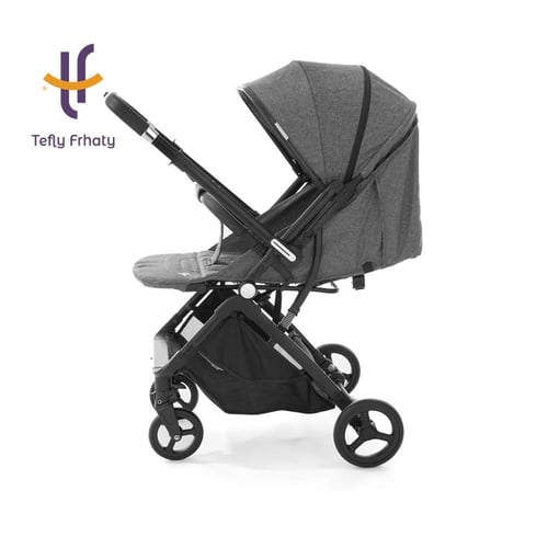 عربة الطيارة اتجاهين من طفلي فرحتي - رمادي