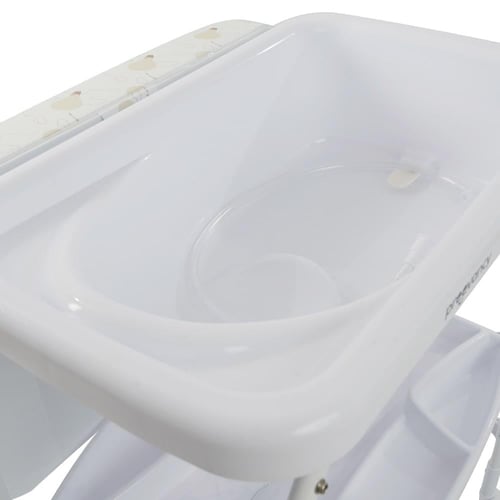 طاولة غيار وحوض استحمام للمواليد