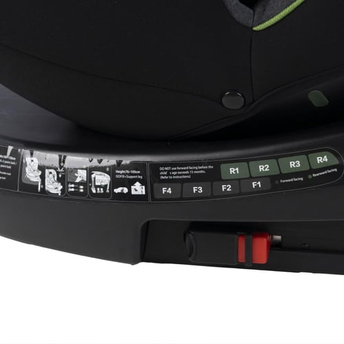 كرسي سيارة 360 درجة مع قاعدة - أسود