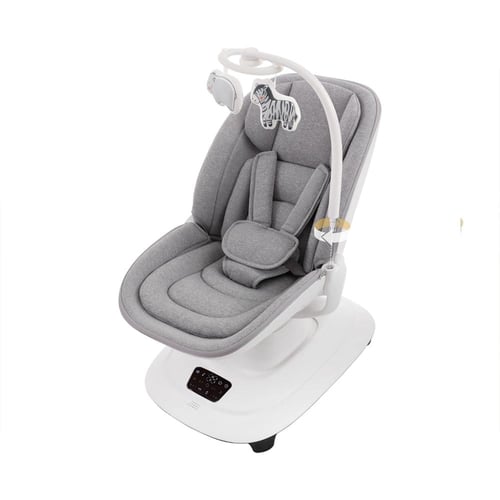 مهد أطفال كهربائي متعدد الوظائف - رمادي