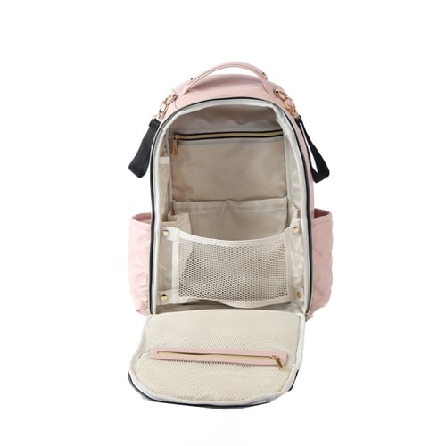 حقيبة ظهر جلد - وردي