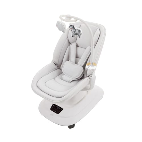 مهد أطفال كهربائي متعدد الوظائف - رمادي فاتح