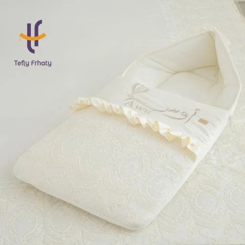 مدس استقبال مطرز من Elegant Lace Cotton | طفلي فرح...