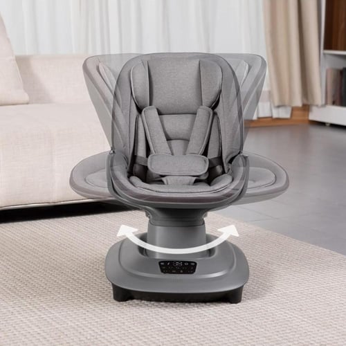 مهد أطفال كهربائي متعدد الوظائف - رمادي غامق