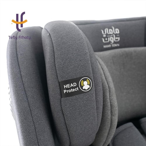 كرسي سيارة قابل للتحول - رمادي