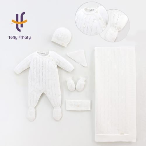 طقم استقبال تركي 6 قطع - اوف وايت