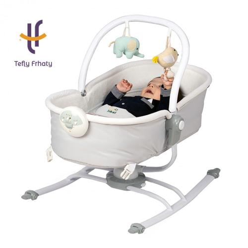 سرير هزاز 2 في 1 ماما لوف-رمادي