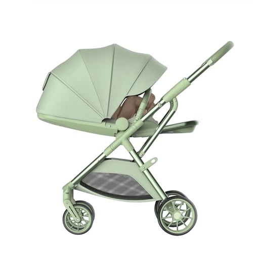 عربة أطفال ثنائية الاتجاه - رصاصي