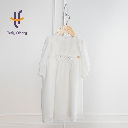 فستان سبوع Floral Aura -أوف وايت