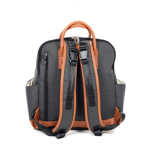 حقيبة اللوتس ظهر قماش - أسود