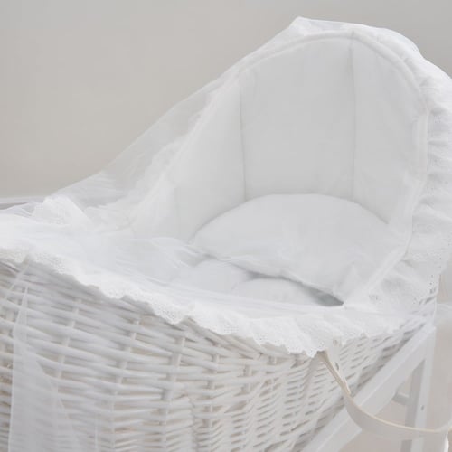 سلة موسى رأسين مع حامل هزاز ابيض