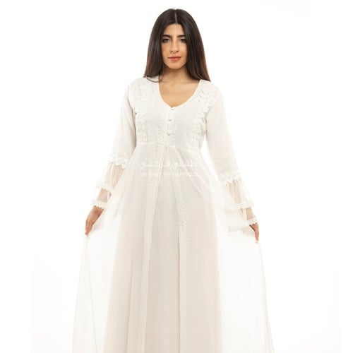 روب استقبال ناعم بأكمام دانتيل