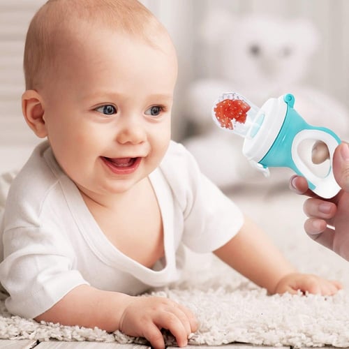 أداة إطعام الخضروات والفاكهة مع غطاء من بيبي جيم