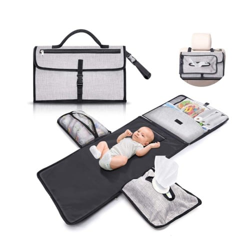 مفرش تغير حفاضات مع جيوب متعددة