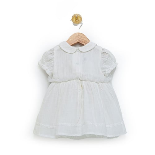 طقم قطعتين بناتي - أوف وايت