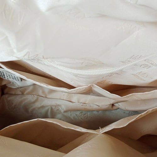 حقيبة اللوتس ظهر قماش - بيج