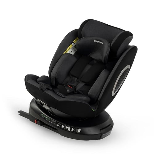 كرسي سيارة 360 درجة مع قاعدة - أسود