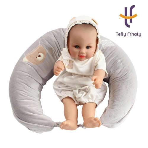 وسادة الرضاعة كومفورت كير - 3 في 1-رمادي