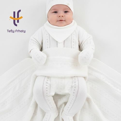 طقم استقبال تركي 6 قطع - اوف وايت