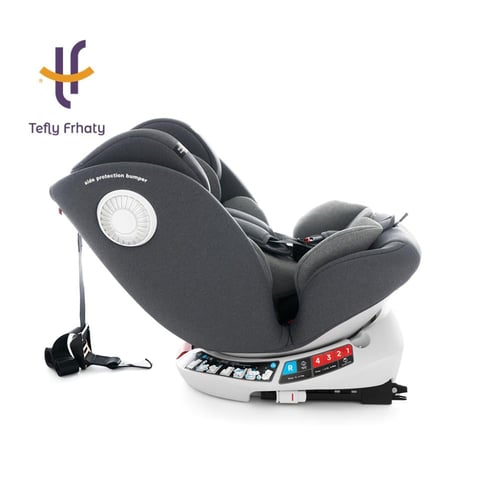 كرسي سيارة قابل للتحول - رمادي