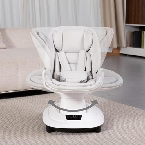 مهد أطفال كهربائي متعدد الوظائف - رمادي فاتح