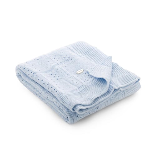 شال منسوج -أزرق