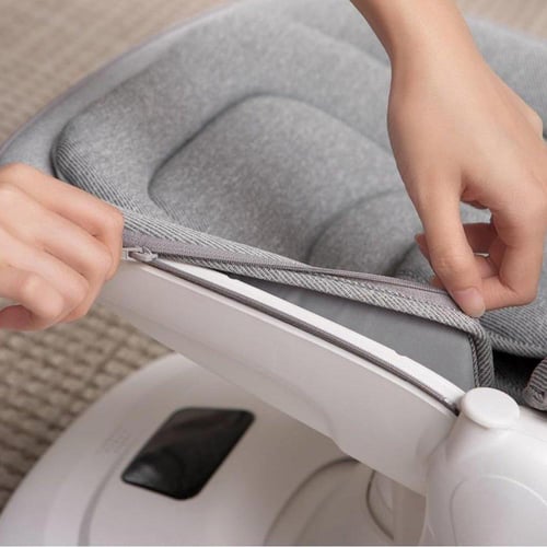 مهد أطفال كهربائي متعدد الوظائف - رمادي فاتح