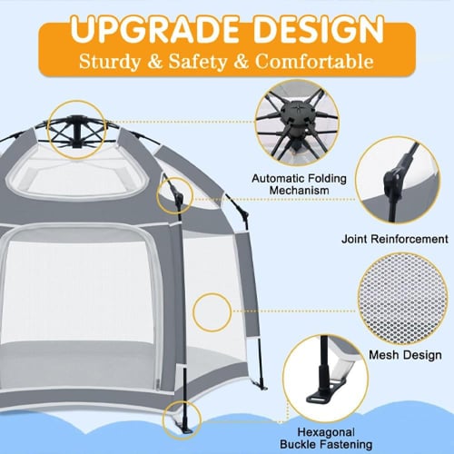 قفص لعب للاطفال مع مظلة من مامي تاون