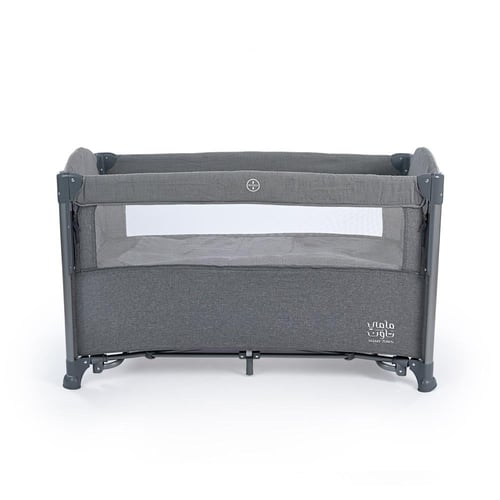 سرير ومحبس قابل للطي من مامي تاون - رمادي غامق