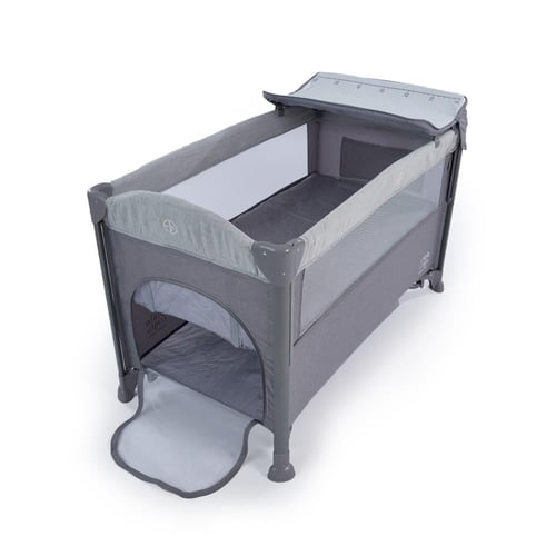 سرير هزاز ومحبس مع طاولة تغيير من مامي تاون - رماد...