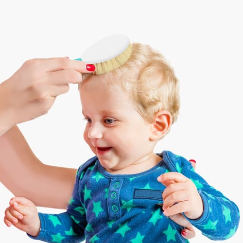 مجموعة مشط + فرشاة طبيعية