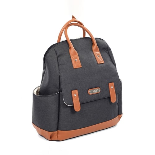 حقيبة اللوتس ظهر قماش - أسود