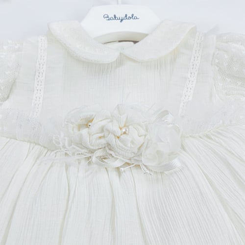 طقم قطعتين بناتي - أوف وايت