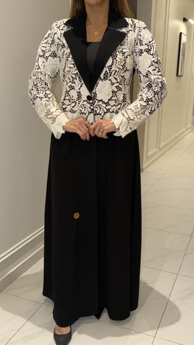 عبايه كريب ملكي كوري مع جوبير إسباني