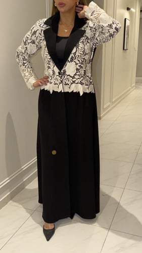 عبايه كريب ملكي كوري مع جوبير إسباني