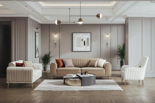 طاولة قهوة دائرية رخامية بتصميم جذاب