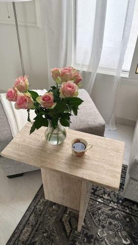 طاولة رخام - طاولة قهوة ترافنتينو