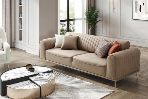 طاولة قهوة دائرية رخامية بتصميم جذاب