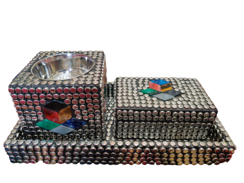 طقم مبخره وصينية وصندوق فصوص (صغير)