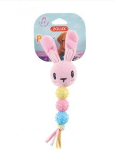 زولكس لعبه على شكل ارنب وردي 29سم مع صوت